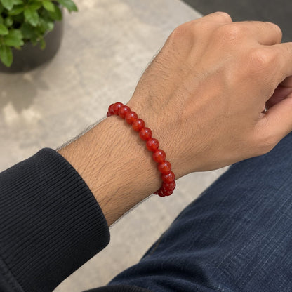Natural Hessonite Gomed Mala and Bracelet Combo Lab Certified for Rahu Dosh