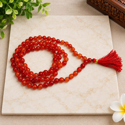 Natural Hessonite Gomed Mala and Bracelet Combo Lab Certified for Rahu Dosh