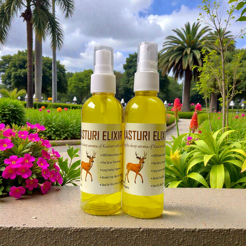 Natural Kasturi Elixir Spray Attar 100ML Set of 2 Alcohol Free