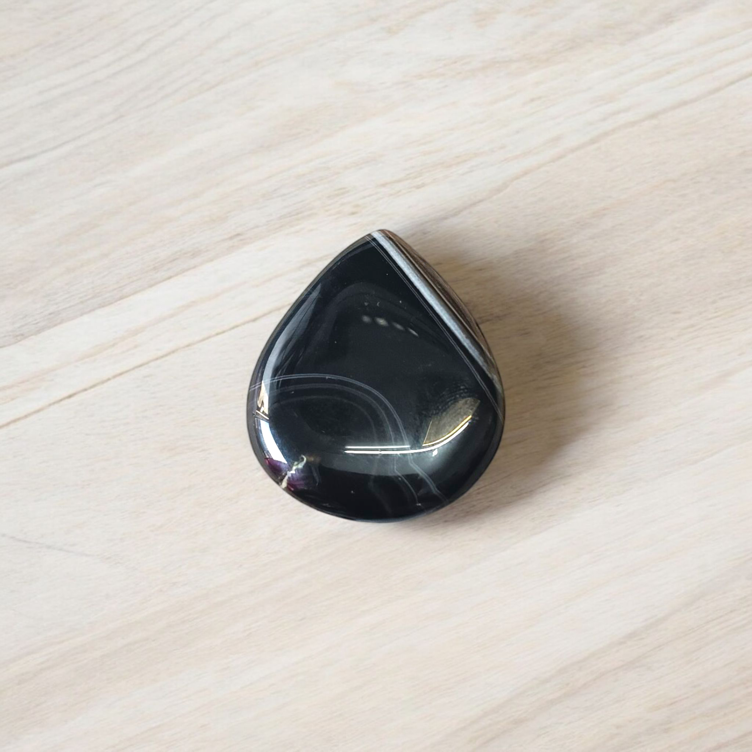 Natural Lab Certified Black Sulemani Hakik Stone for Spiritual Protection and Balance