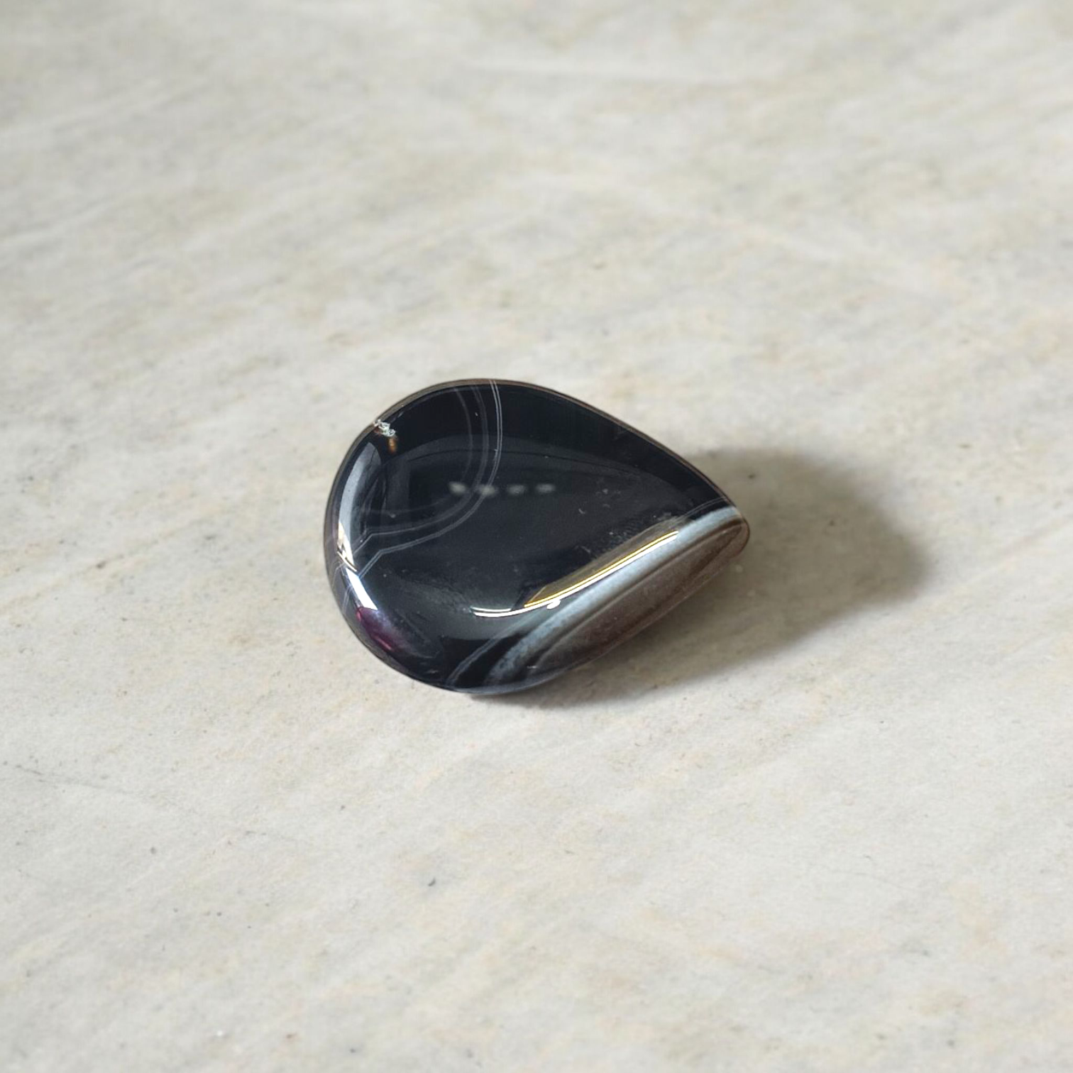Natural Lab Certified Black Sulemani Hakik Stone for Spiritual Protection and Balance
