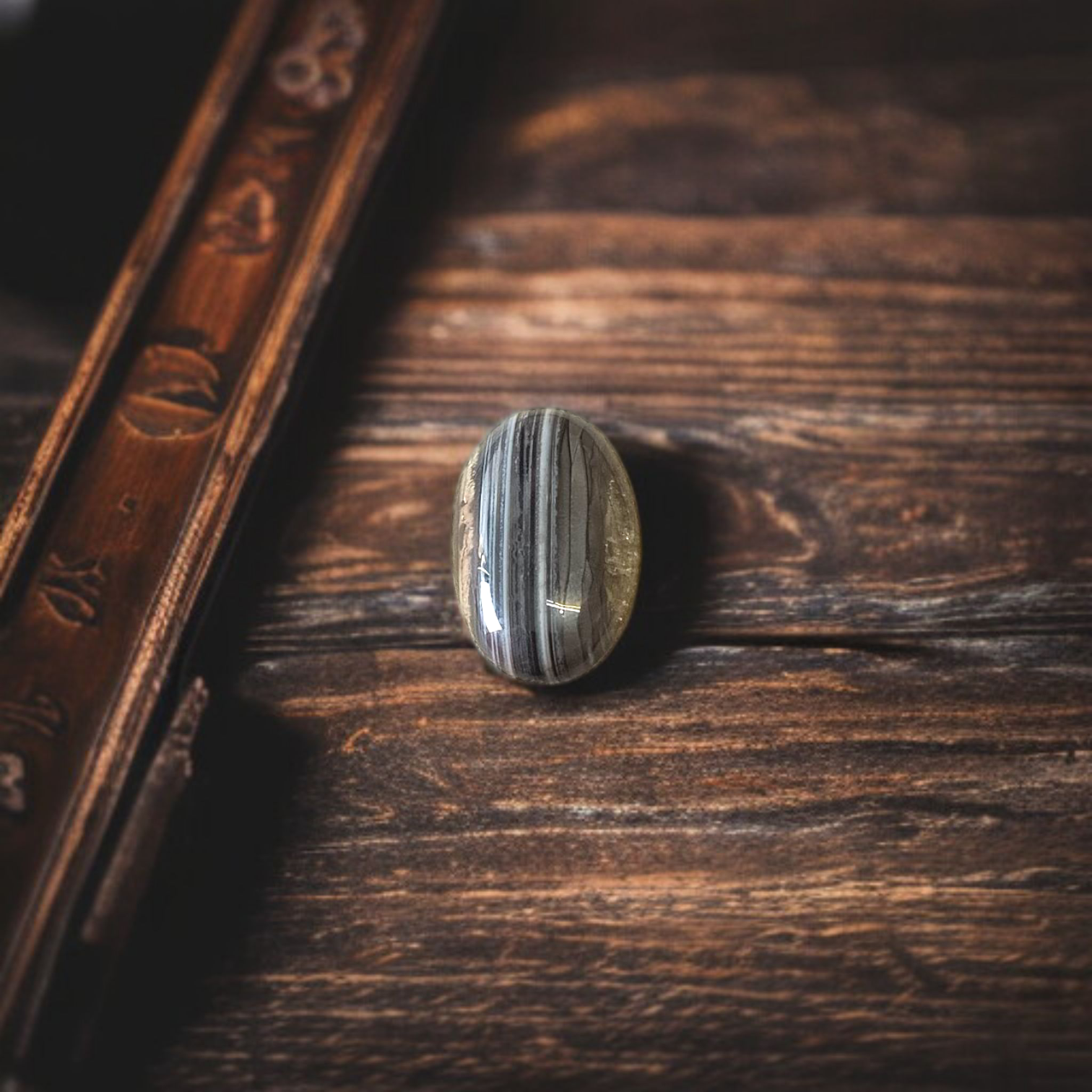 Natural Lab Certified Black Sulemani Hakik Stone for Spiritual Protection and Balance
