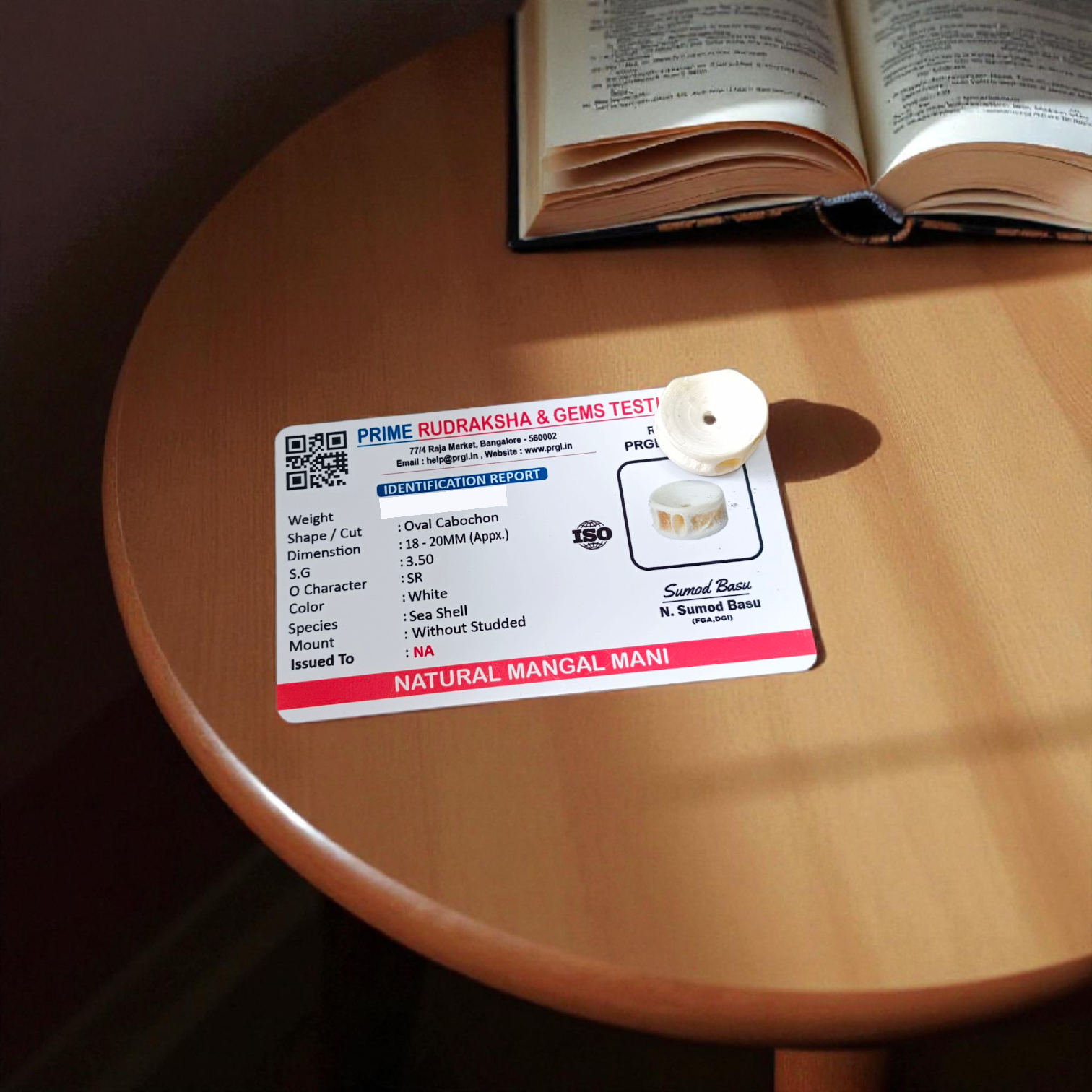 Natural Lab Certified Mangal Mani Stone Without Studded – Original Mars Energy Gem for Spiritual & Astrological Use