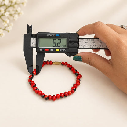 Natural Lal Gunja Mala and Red Gunja Bracelet lab certified spiritual jewellery set