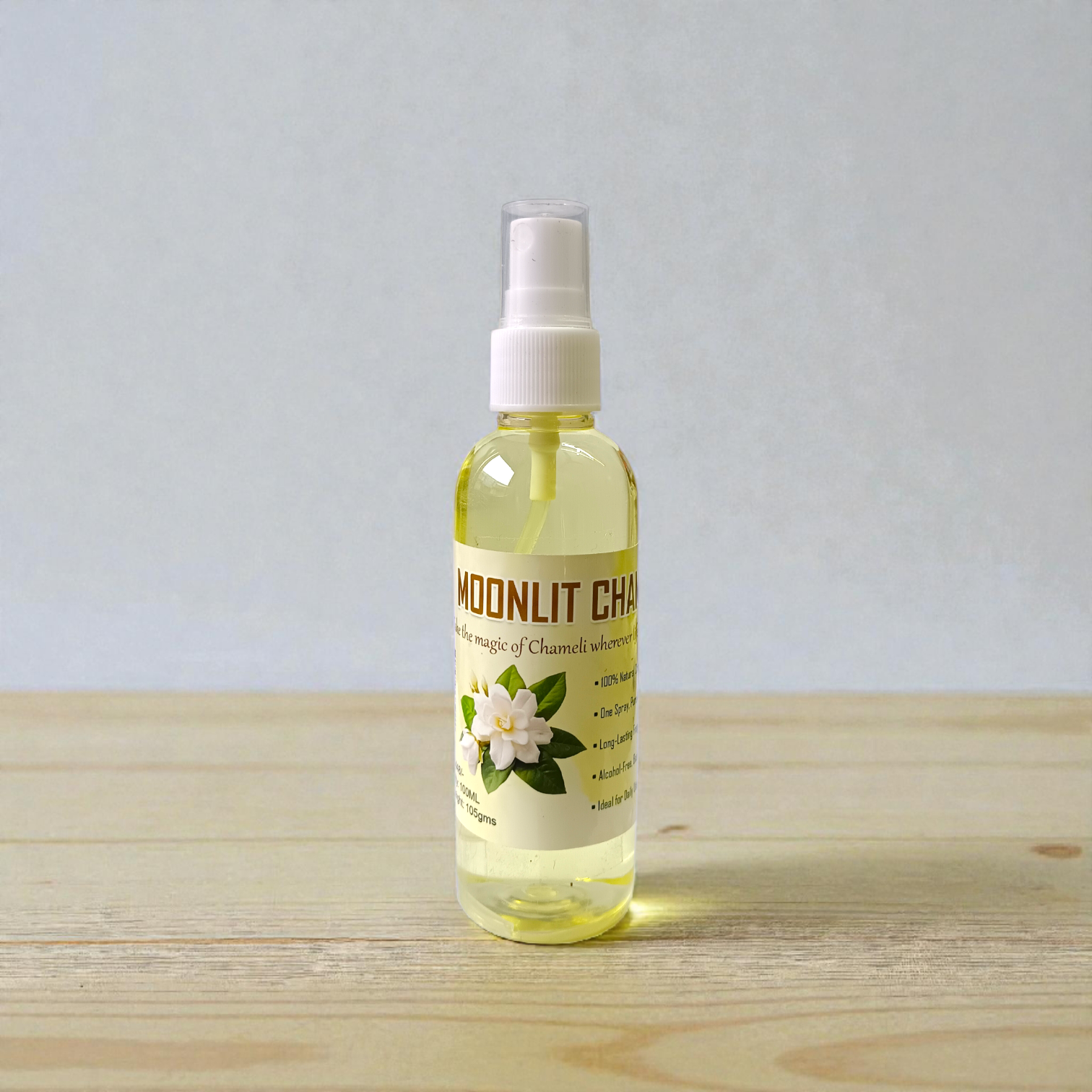 Natural Moonlit Chameli Spray Attar 100ML set of two bottles with jasmine floral fragrance packaging