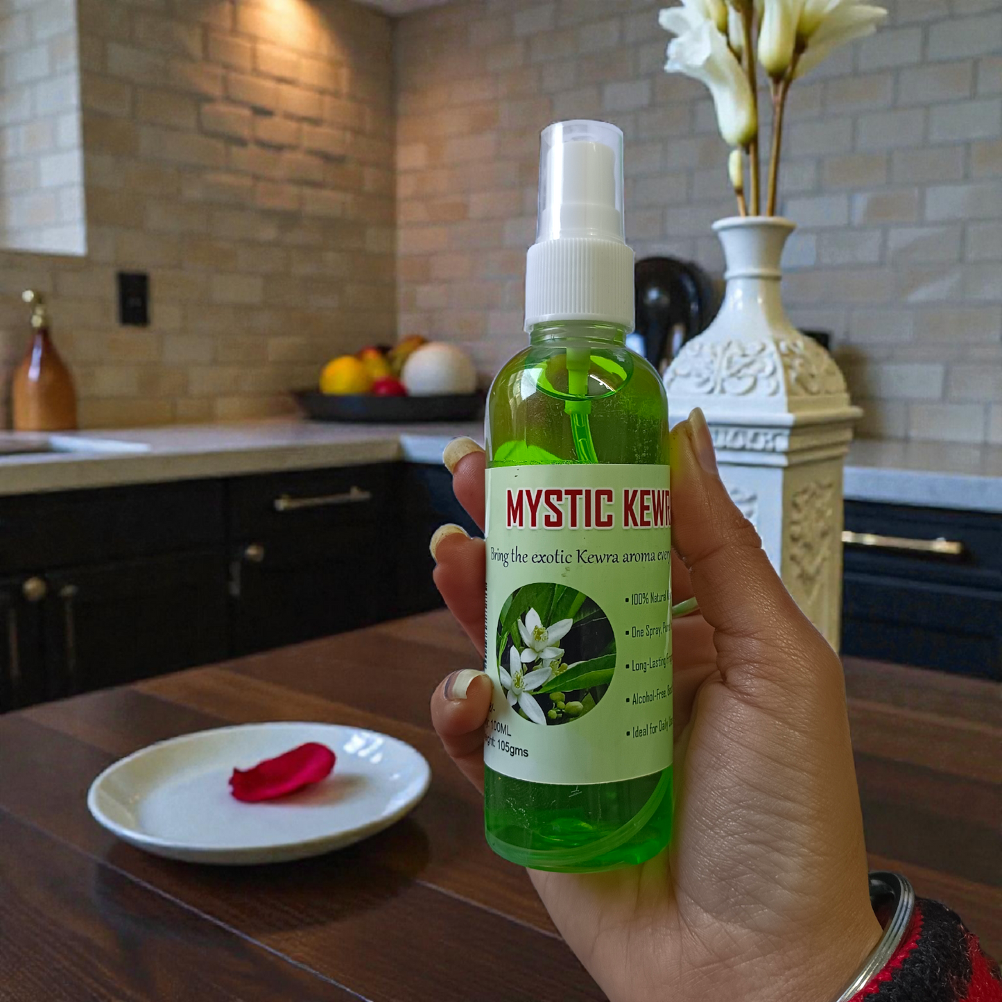 Natural Mystic Kewra Spray Attar 100ML Set of-2 alcohol-free floral fragrance bottles