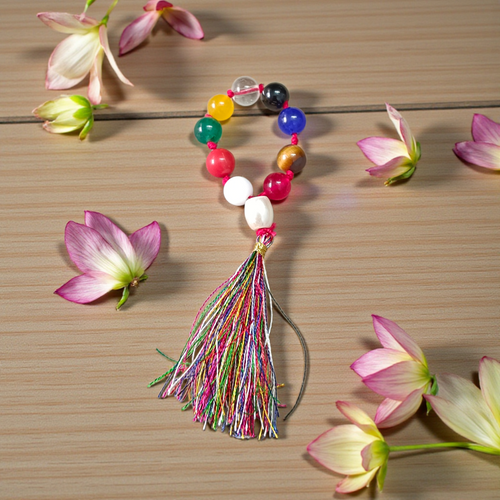 Natural Navratan Finger Mala 9+1 Beads| Lab Certified for Meditation & Prayer