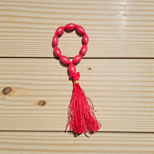 Natural Red Coral Finger Mala 9+1 Beads | Lal Moonga Mala | Lab Certified