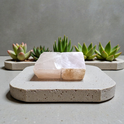 Natural Rose Quartz Stone Set of 2 | Lab Certified | Love, Positivity & Meditation