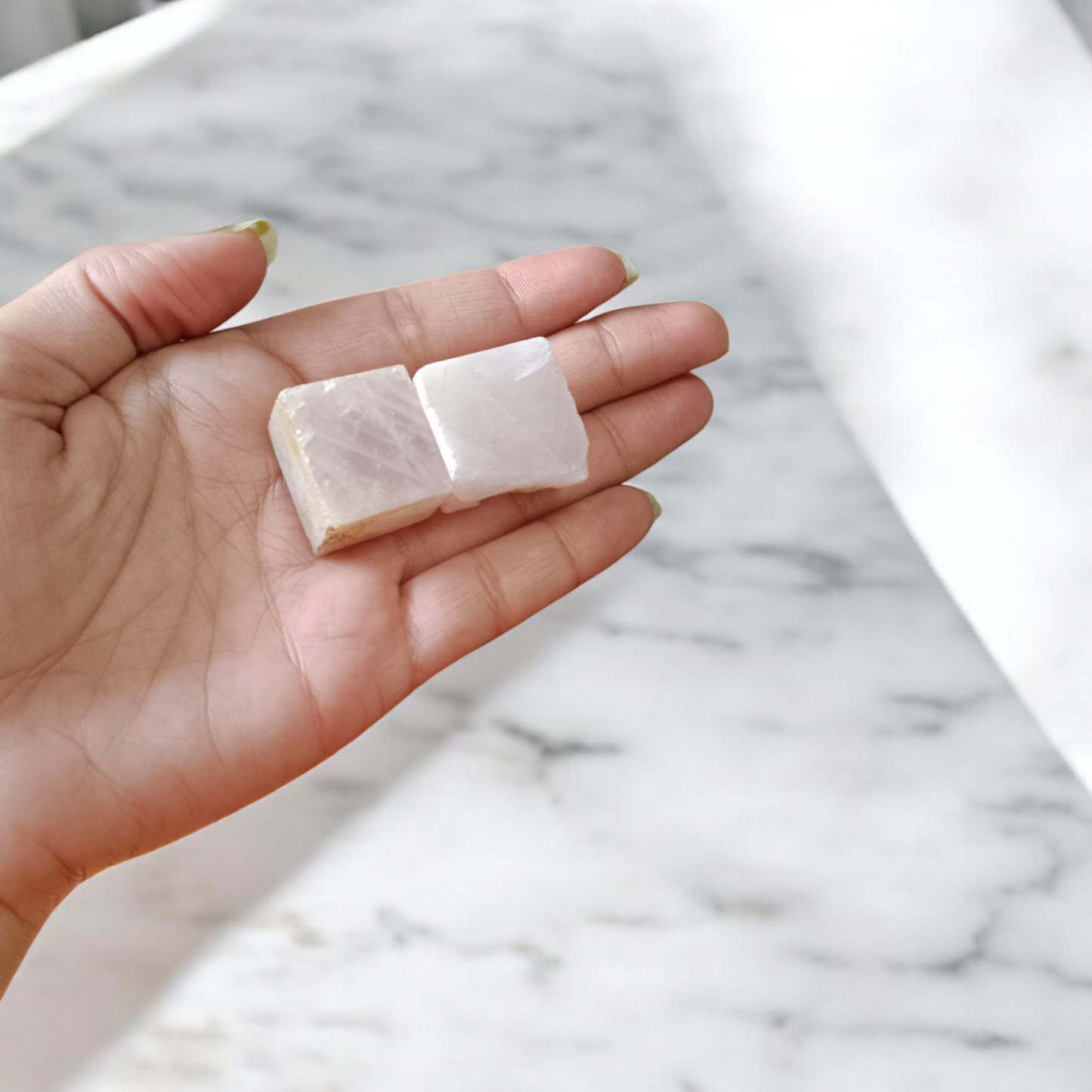 Natural Rose Quartz Stone Set of 2—lab-certified pink healing crystals for love, positivity, relationship harmony, and meditation