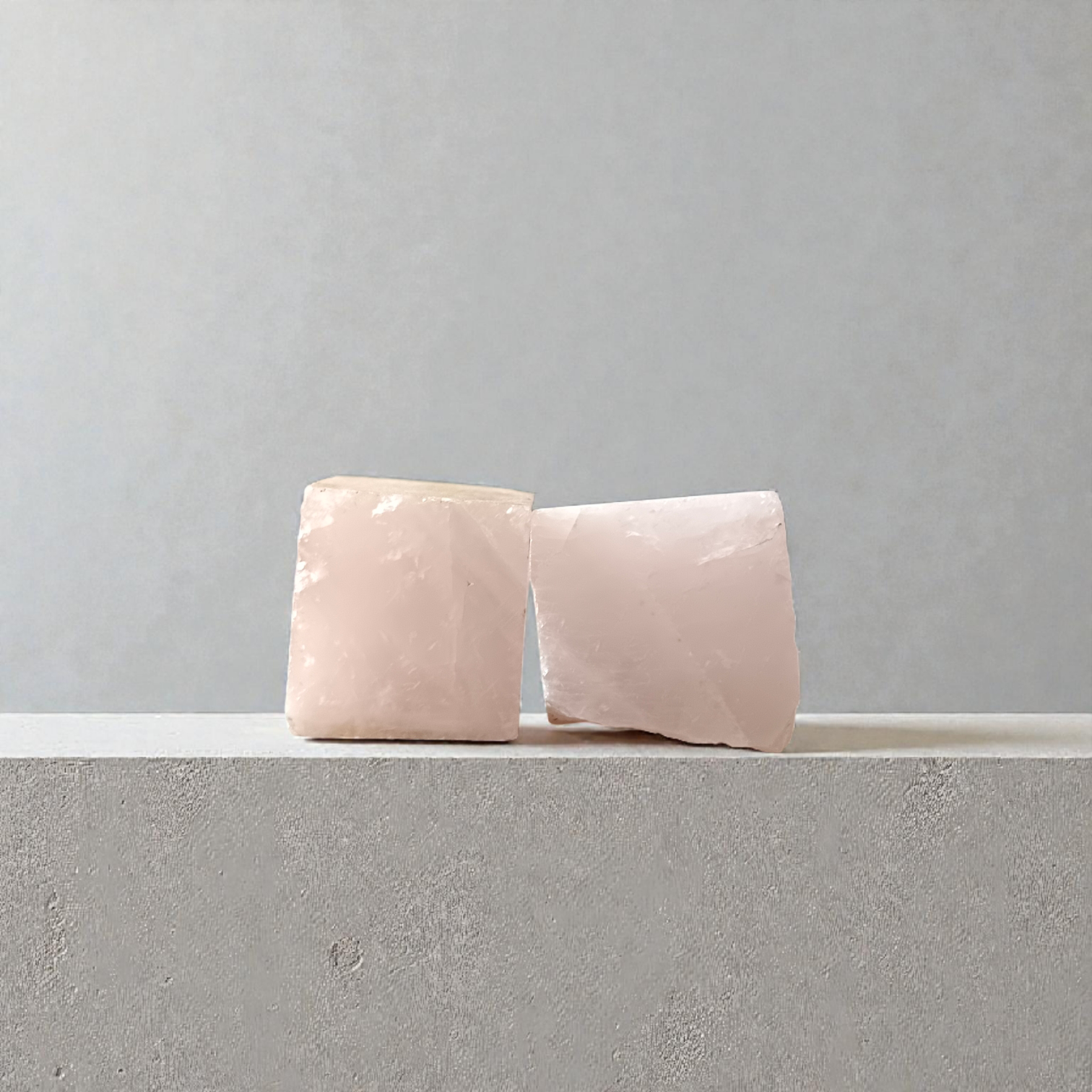 Natural Rose Quartz Stone Set of 2—lab-certified pink healing crystals for love, positivity, relationship harmony, and meditation
