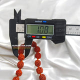 Natural Rudraksha Mala with 5 Mukhi beads, available in different variants for Jaap, meditation, and wearing, lab-certified for authenticity.