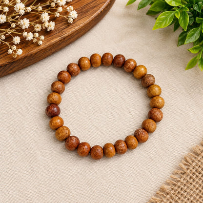 Natural Safed Chandan Mala and White Sandalwood Bracelet lab certified for meditation, chanting and daily spiritual wear