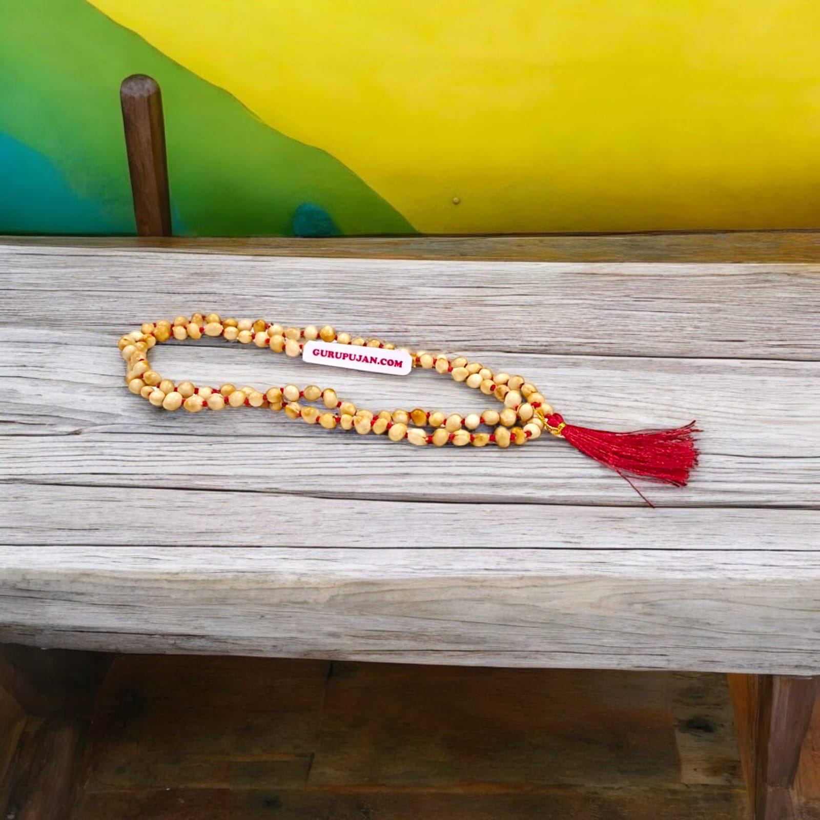 Natural Safed Gunja Mala made from premium white Chirmi beads, available in various styles for jaap and wearing, with lab certification.