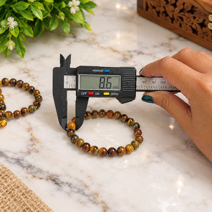 Natural Tiger Eye Mala and Bracelet Combo Lab Certified Meditation Set