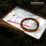 Natural Tiger's Eye Bracelet made from 8MM beads with a stretchable band, Lab Certified for authenticity.