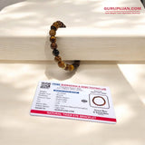 Natural Tiger's Eye Bracelet made from 8MM beads with a stretchable band, Lab Certified for authenticity.