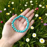 Natural Turquoise Bracelet - Natural Reiki Feng-Shui Healing Crystal Gem Stone – 8MM - Stretchable