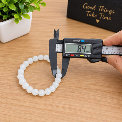 Natural White Hakik Mala and White Hakik Bracelet Lab Certified Combo Set