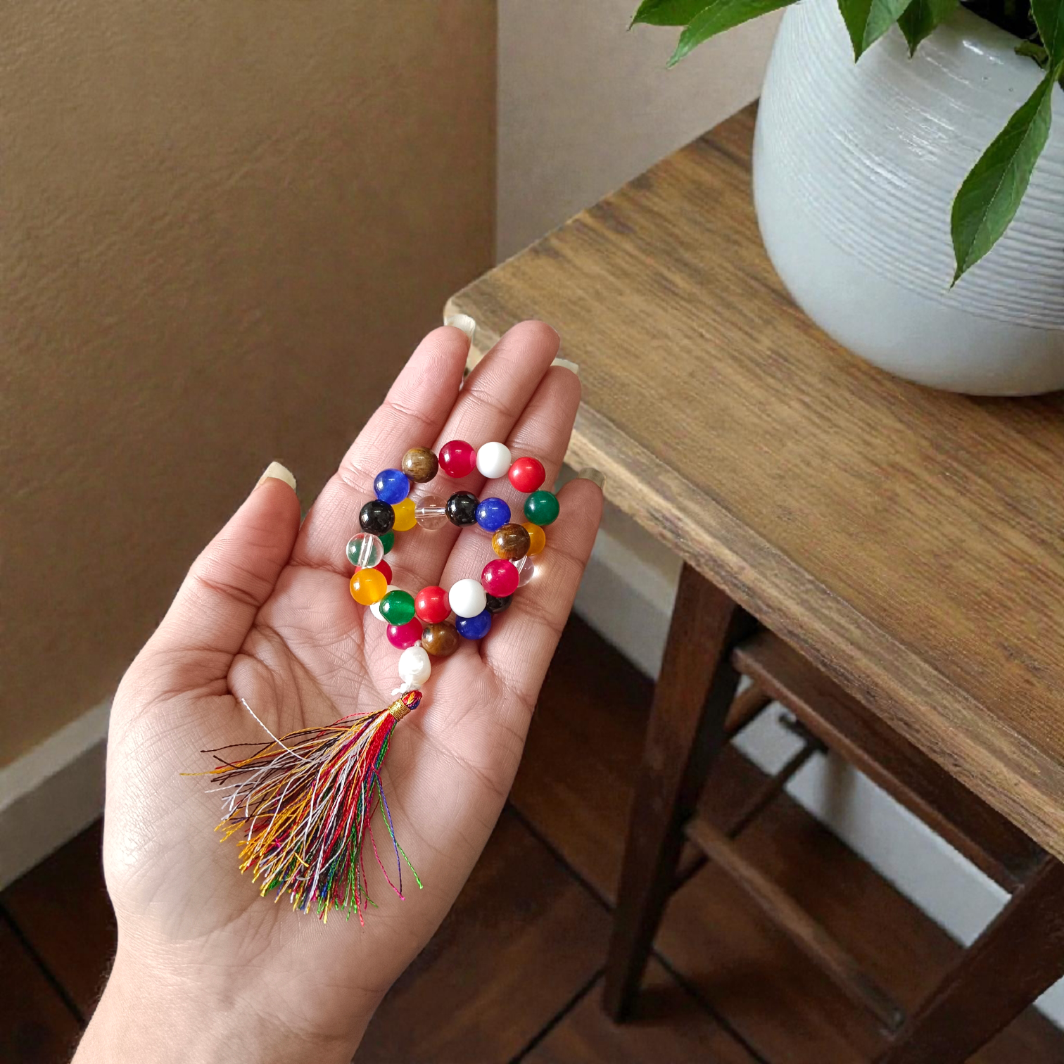 Navratan (Navgrah) Mala with 108+1 Beads – 8mm Lab Certified Gemstones for Astrology, Prosperity, and Spiritual Protection