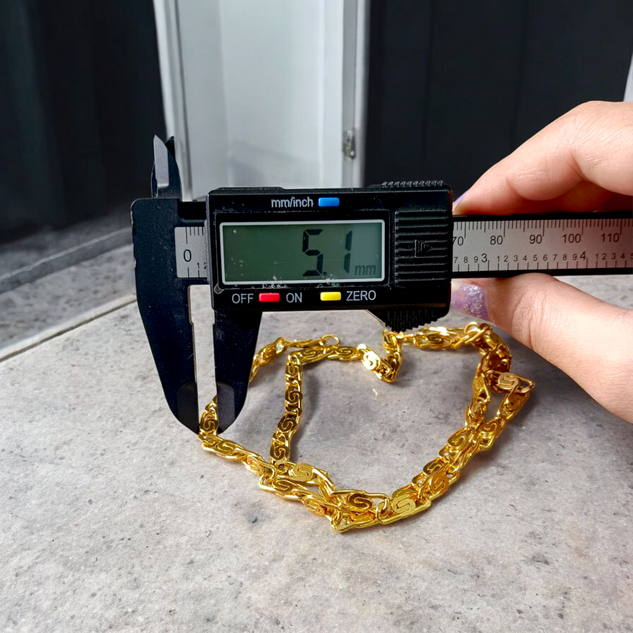 Nawabi Style Artificial Gold Chain – 1 Gram Gold Plated 20-inch chain for boys and girls, perfect for traditional and modern wear