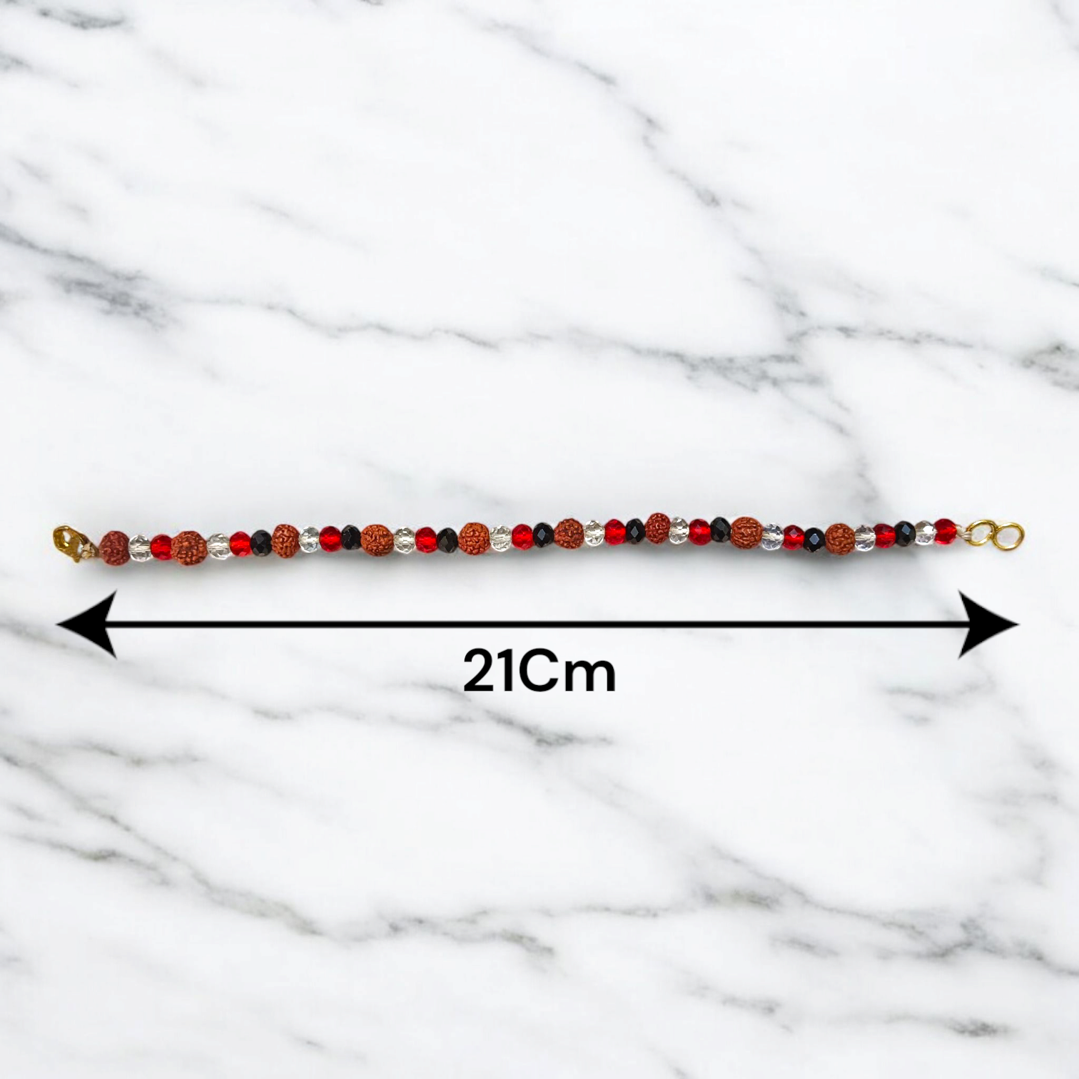 Nazar Battu Bracelet with Red, White, and Black Crystals for Unisex Wear – Protection from evil eye and negative energies