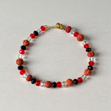 Nazar Battu Bracelet with Red, White, and Black Crystals for Unisex Wear – Protection from evil eye and negative energies