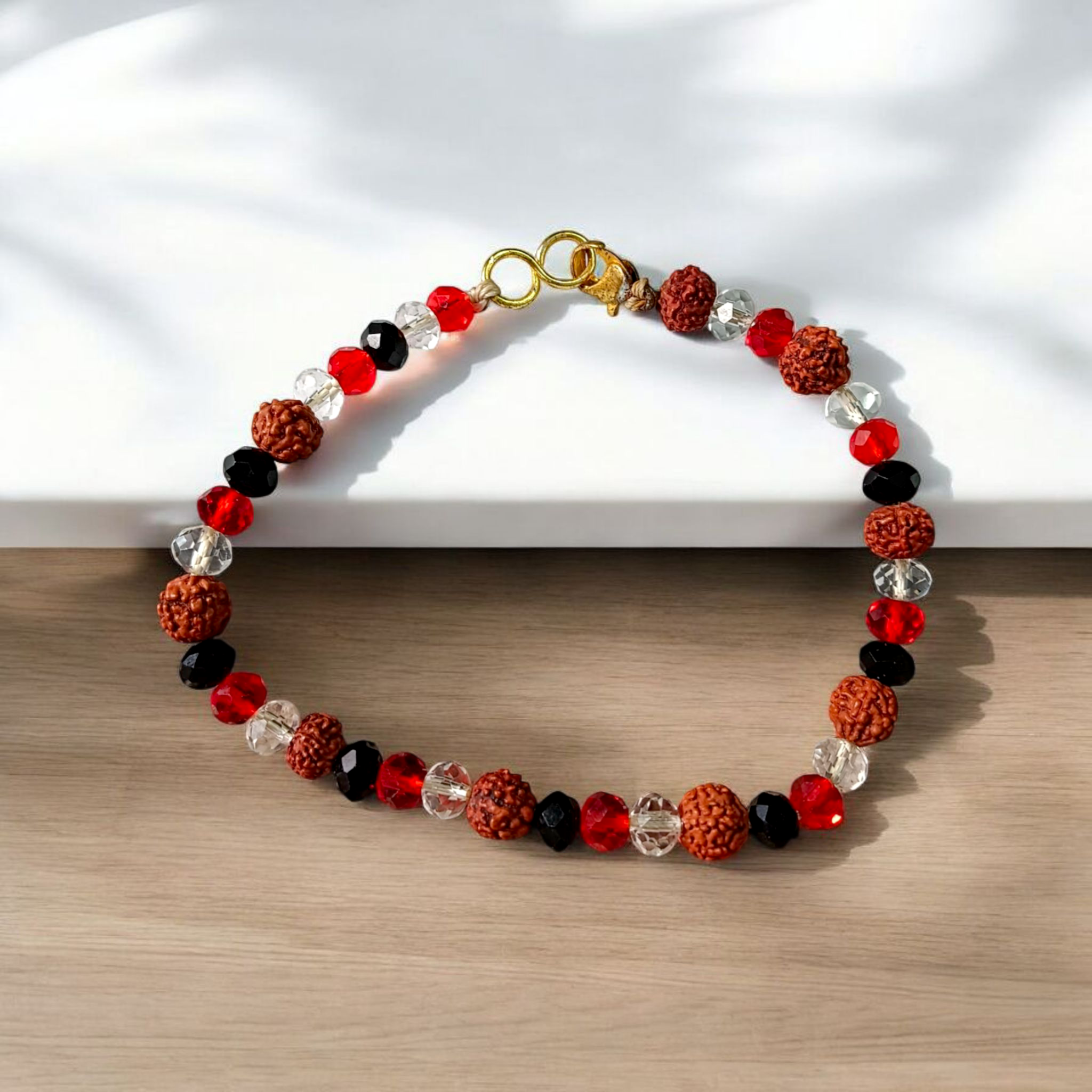 Nazar Battu Bracelet with Red, White, and Black Crystals for Unisex Wear – Protection from evil eye and negative energies