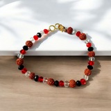 Nazar Battu Bracelet with Red, White, and Black Crystals for Unisex Wear – Protection from evil eye and negative energies