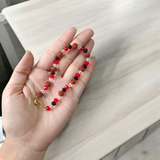 Nazar Battu Bracelet with Red, White, and Black Crystals for Unisex Wear – Protection from evil eye and negative energies