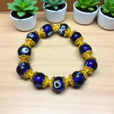 Nazar Suraksha Bracelet with Evil Eye Stone – Buri Nazar Protection & Root Chakra Healing Jewelry, Stretchable & Lab Certified