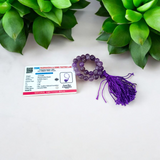Original Amethyst Mala made from genuine Jamunia beads, ideal for spiritual jaap, meditation, and daily wear