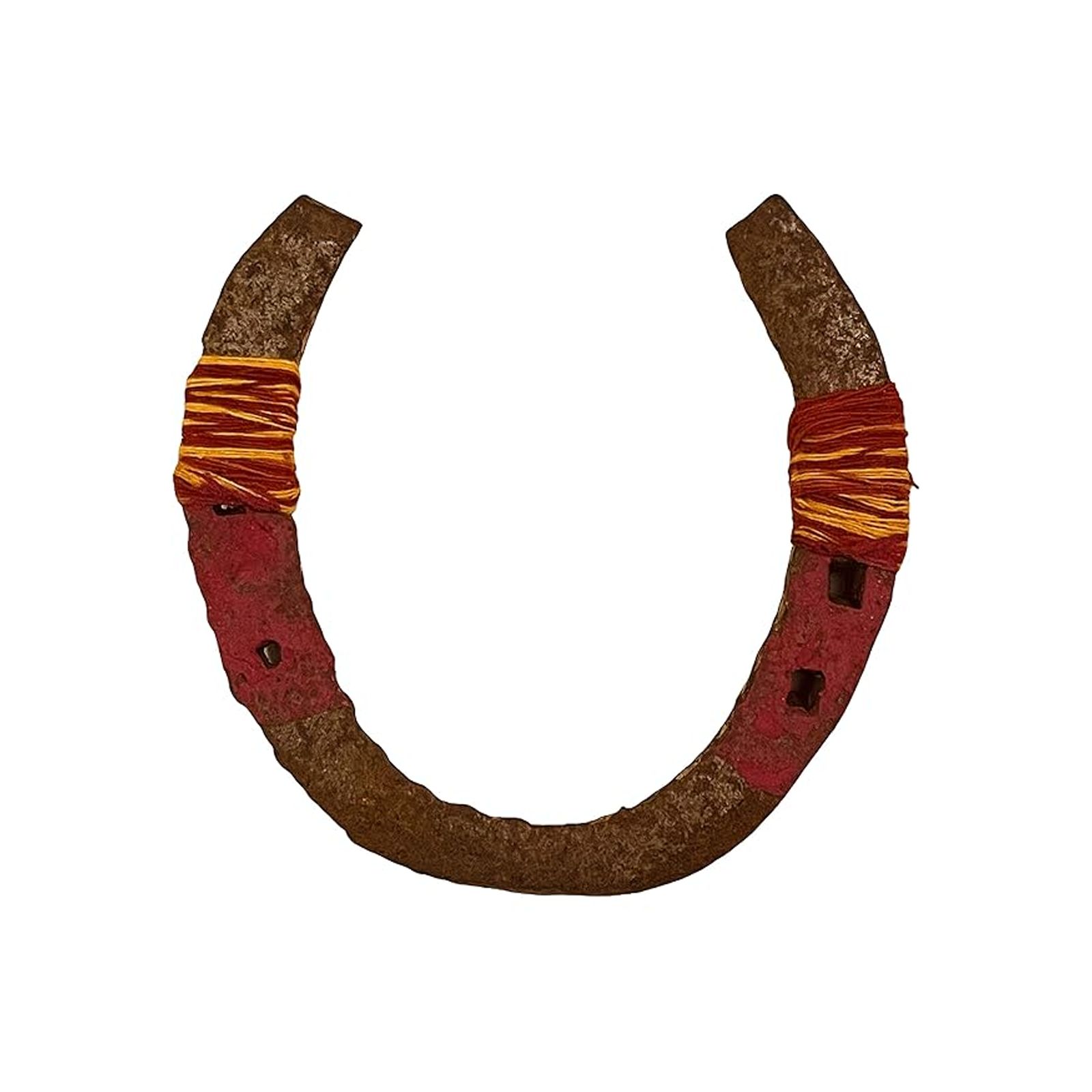 Original Black Horse Shoe with Ring, symbolizing good luck and protection, used as a decorative and spiritual item.