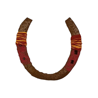 Original Black Horse Shoe with Ring, symbolizing good luck and protection, used as a decorative and spiritual item.