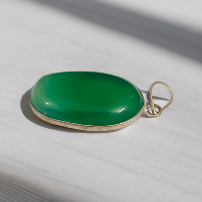 Original Green Sulemani Pendant – Lab Certified for Protection from Negative Energies