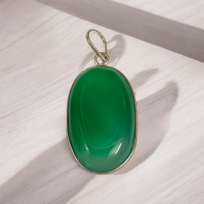 Original Green Sulemani Pendant – Lab Certified for Protection from Negative Energies