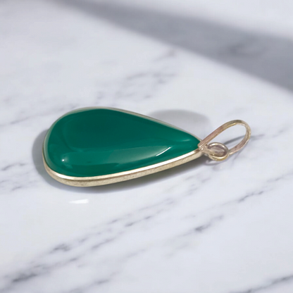 Original Green Sulemani Pendant – Lab Certified for Protection from Negative Energies