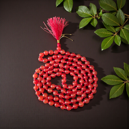 Original Hessonite Garnet Gomed Mala 108+1 Beads | Lab Certified for Success