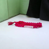 Original Pink Agate Mala with lab certification, available in 27+1, 54+1, and 108+1 beads, along with a stretchable bracelet, for emotional healing and meditation.