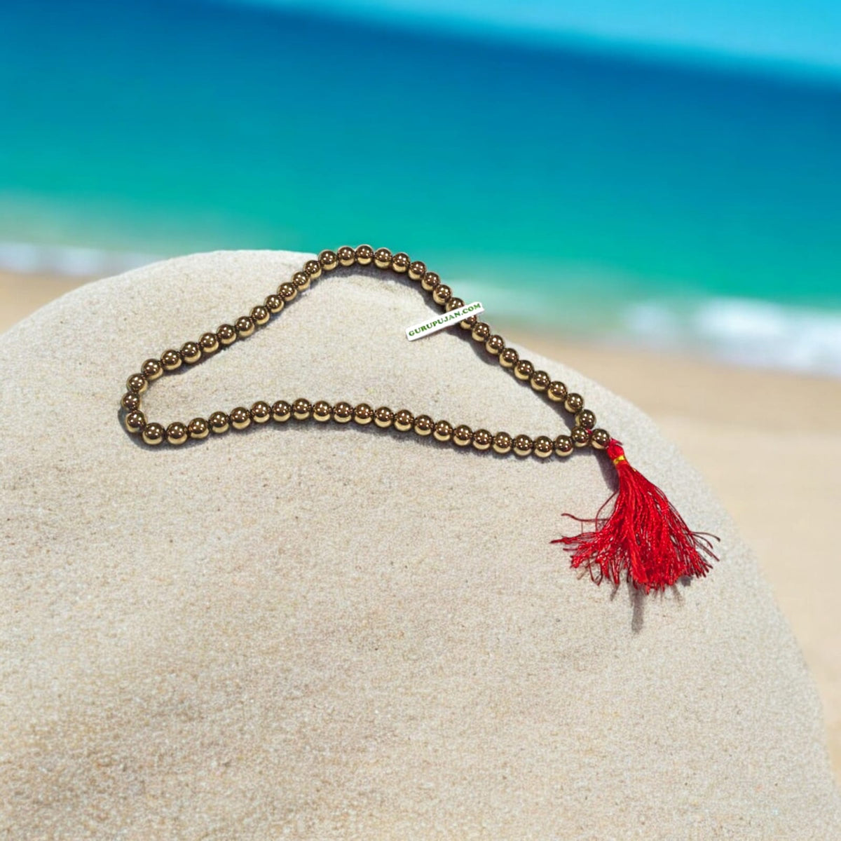 Original Pyrite Mala crafted from genuine metallic beads, ideal for attracting prosperity, boosting confidence, and protecting against negativity.
