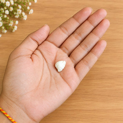 Original White Machhmani Natural Stone Without Pendant Lab Certified Gurupujan