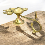 Panch Mukhi Jyot in Brass for Aarti and Spiritual Worship