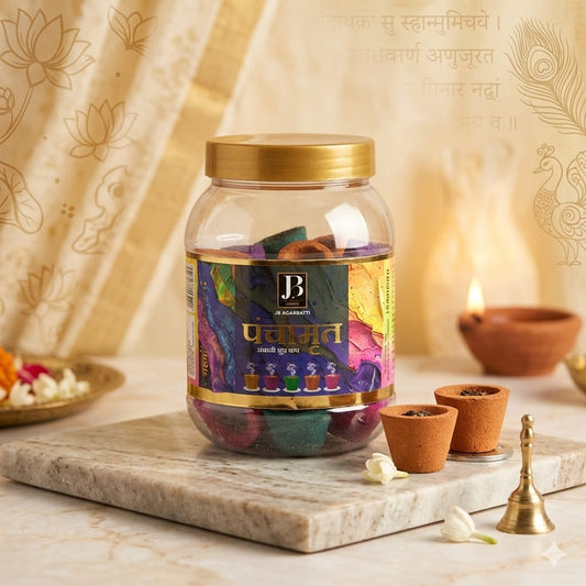 Panchamrut Sambrani Colorful Dhoop Cups for Daily Puja, Meditation, Temple Rituals and Home Fragrance by Gurupujan