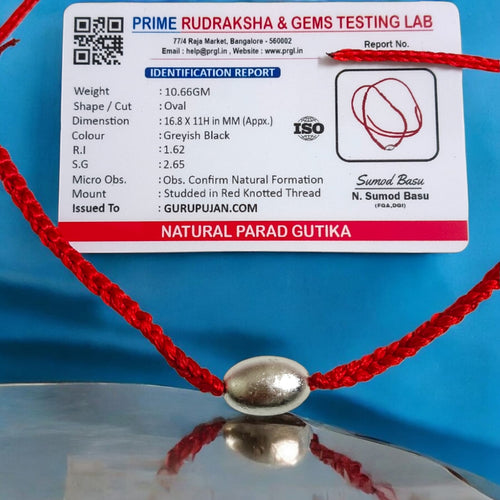 Parad Gutika Locket | Natural Mercury Pendant of Lord Shiva | Lab Certified