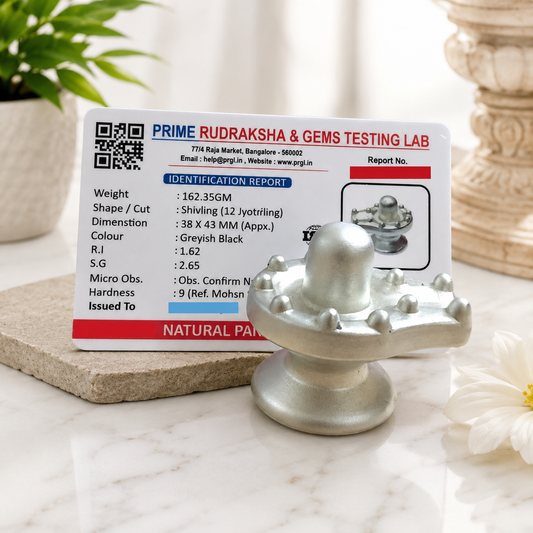 Parad Shivling 12 Jyotirlinga 100% Genuine Mercury Shivling Lab Certified for Puja Meditation Vastu Spiritual Worship