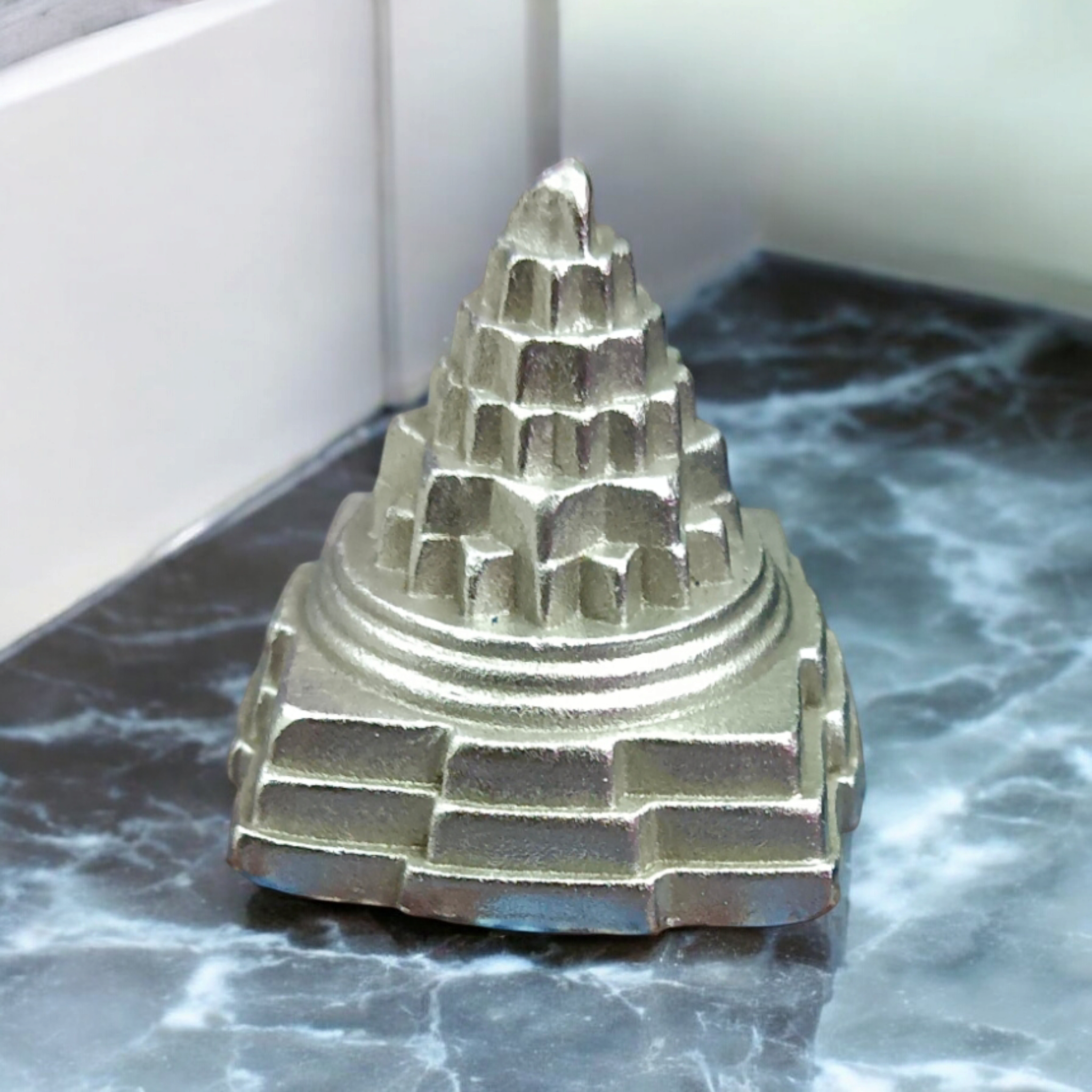 Parad Shri Yantra - 100% Genuine Meru Yantra, Lab Certified, Sacred Metal Spiritual Symbol for Prosperity and Harmony