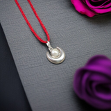 Pearl Moon Pendant made of certified Moti gemstone set in silver, used for astrology and emotional healing