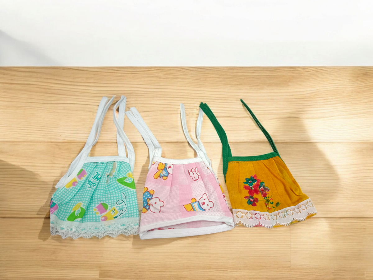 Laddu Gopal Jhabla 2-3 No. Set of 3 Summer & Night Dress