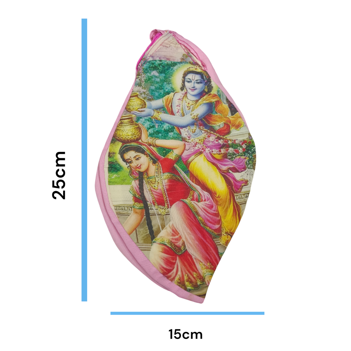 Gomukhi Bag For Mantra Japa | Radha Krishna Lovable Print – Spiritual Use