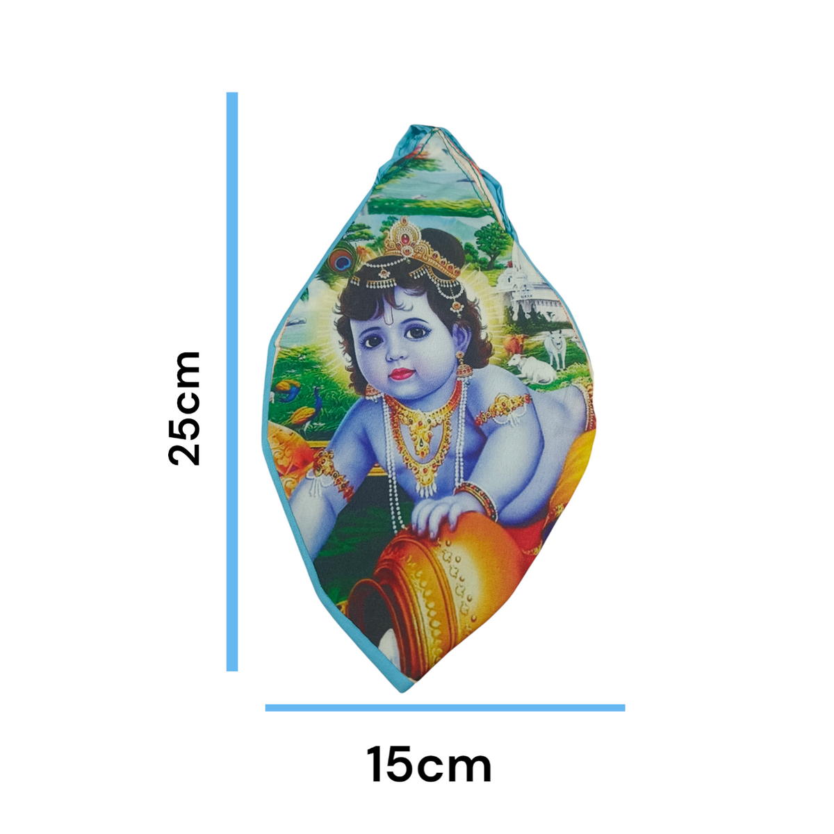 Gomukhi Bag for Mantra Jaap with Bal Gopal Photo Printed – Spiritual Pouch